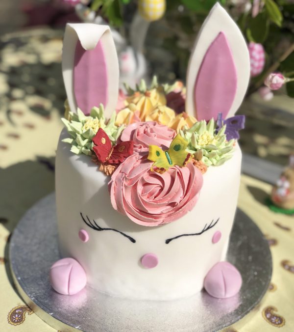 unique gourmet bunny shaped birthday cake