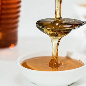 Close up of pouring honey