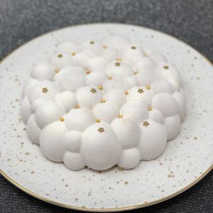 Unique, handcrafted gourmet Christmas cloud celebration cake