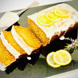 Vegan lemon drizzle cake