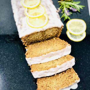 Vegan lemon drizzle cake