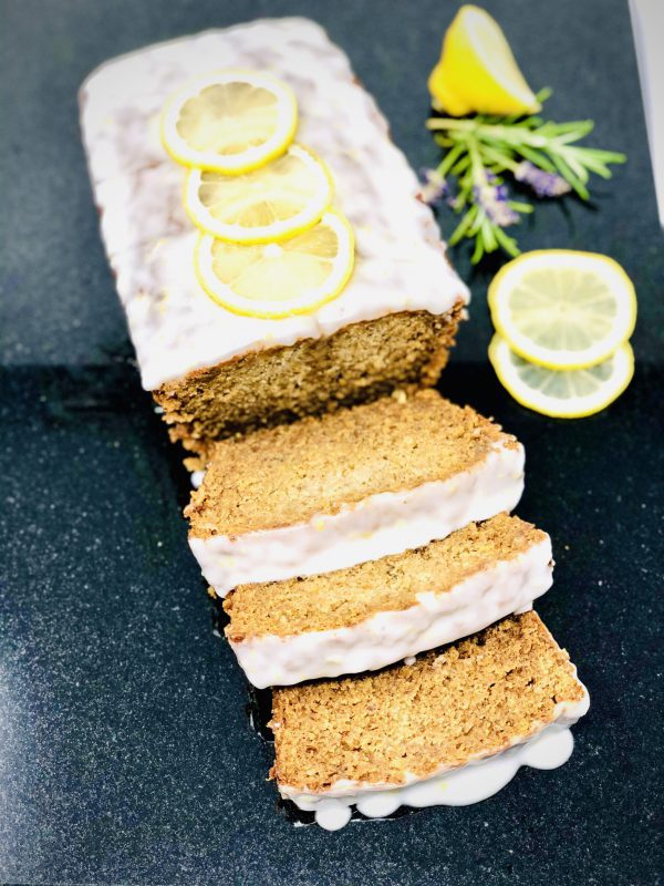 Vegan lemon drizzle cake