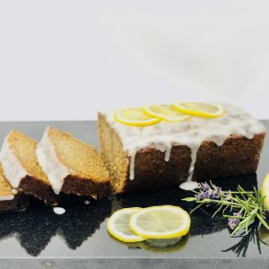 Vegan lemon drizzle cake