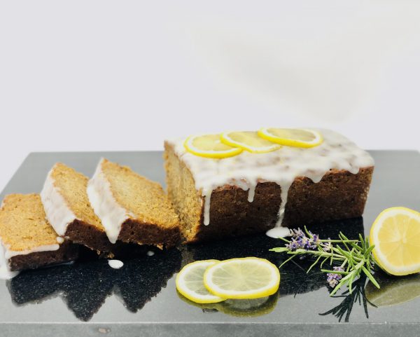 Vegan lemon drizzle cake