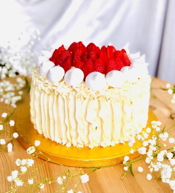 Swedish strawberry cake