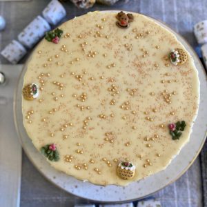 Festive handcrafted Christmas and gingerbread honey cake