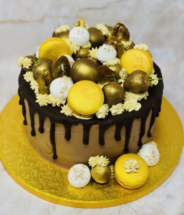 Pot of gold chocolate cake
