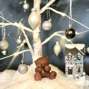 Milk chocolate bear Christmas