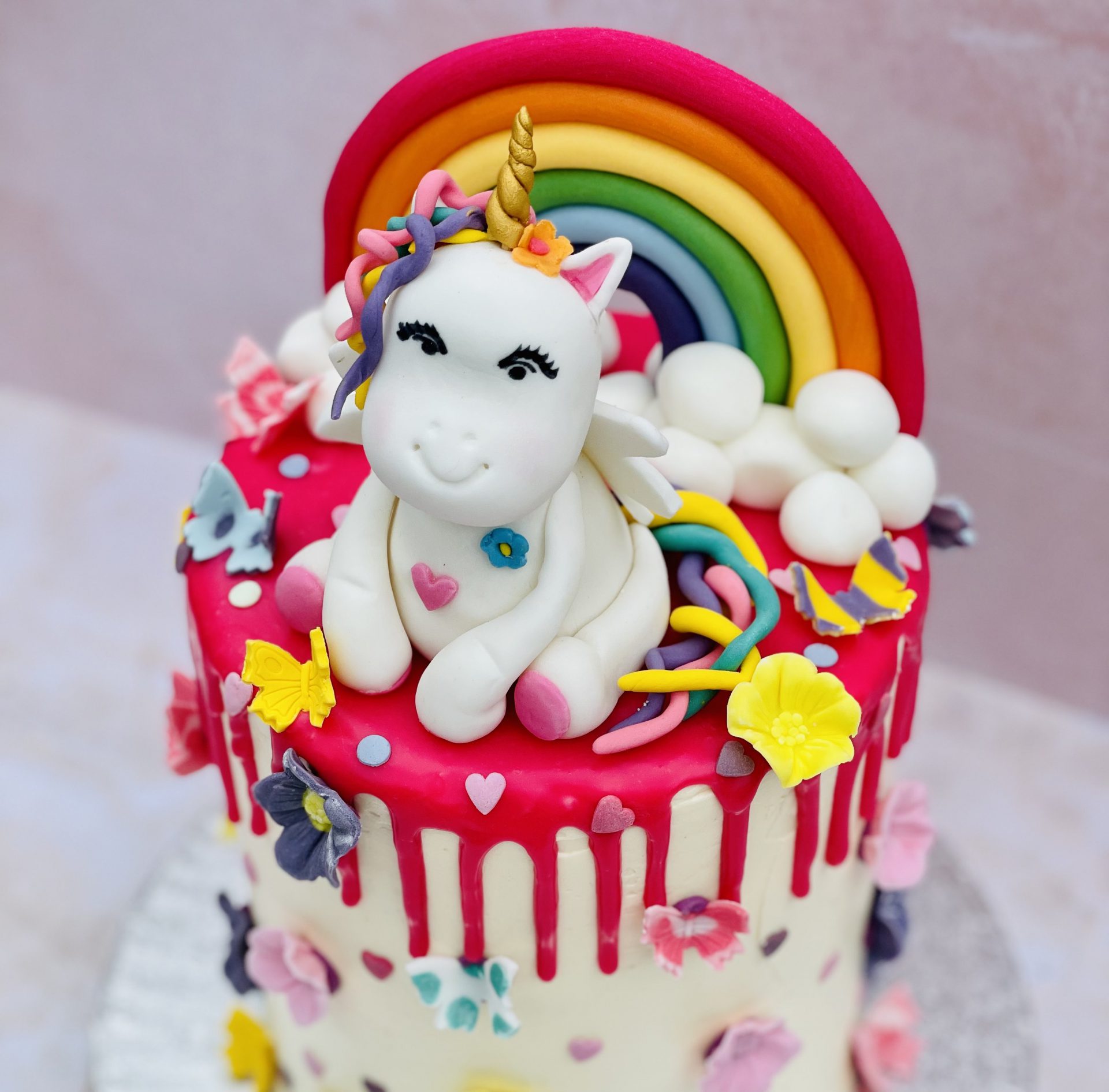 Kids and Character Cake 46b Unicorn Cake (Fondant Horn & Ears) - Aggie's  Bakery & Cake Shop